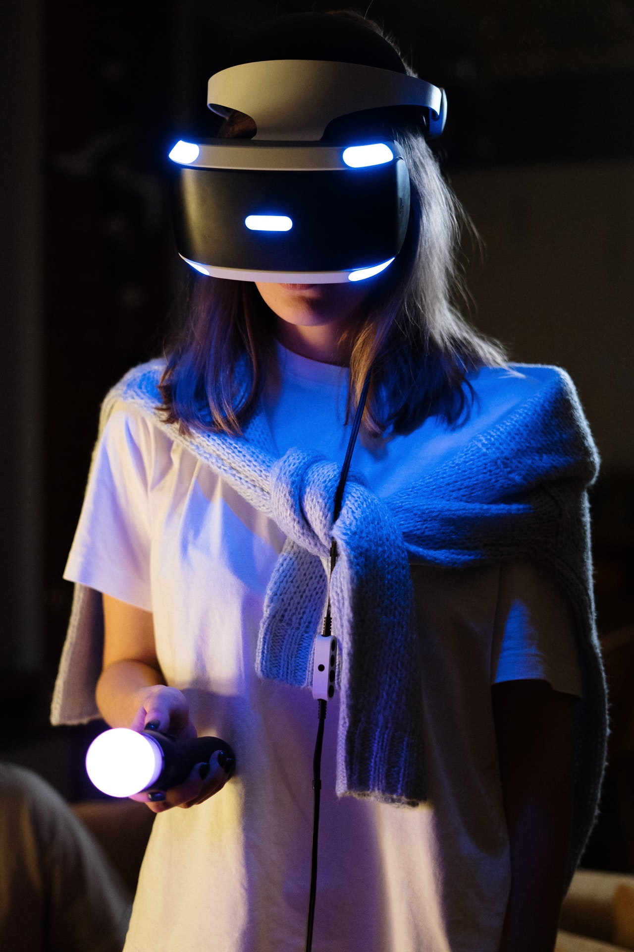 Person playing with VR Headset